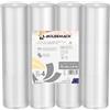 BOLSEMACK Sacchetti Sottovuoto alimenti - Rotoli Sottovuoto per Alimenti per Macchine Sottovuoto - rotolo sottovuoto alimenti - Senza BPA (PACK 4, 18cm x 600cm)