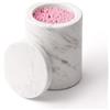 WORHE Contenitore in marmo, contenitore in marmo con coperchio, organizer per vanità da bagno, adatto per riporre spugne per il trucco e sali da bagno, ideale per accessori