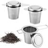 LCXCXY Set Infusore per Tisane Tè in Tre Pezzi, Acciaio Inossidabile 304, Orecchie Grandi e Piccole, Maglia Fine, Adatto per Tazze Teiere Bicchiere, Filtro Te Infusione
