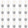 MZYOYO E27 Lampadina LED,E27 LED 1W Lampadine per Catena,E27 G45 LED,Bianco Caldo 2700K,E27 Lampadina Led 230V Lampadine Decorative per Illuminazione Feste Luci Stringa,Trasparente,Confezione da 20