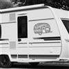 Adesivo camper CAMPEGGIO FELICI SOTTO STELLE caravan roulotte accessori cod.1837