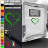 Adesivi camper CUORE TENDA CAMPEGGIO NATURA caravan roulotte accessori cod.1836