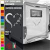 Adesivi camper CUORE TENDA CAMPEGGIO NATURA caravan roulotte accessori cod.1836