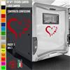 Adesivi camper CUORE TENDA CAMPEGGIO NATURA caravan roulotte accessori cod.1836