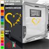 Adesivi camper CUORE TENDA CAMPEGGIO NATURA caravan roulotte accessori cod.1836