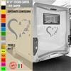Adesivi camper CUORE TENDA CAMPEGGIO NATURA caravan roulotte accessori cod.1836