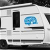 Adesivo camper CAMPEGGIO FELICI SOTTO STELLE caravan roulotte accessori cod.1837
