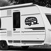 Adesivo camper CAMPEGGIO FELICI SOTTO STELLE caravan roulotte accessori cod.1837