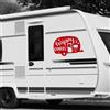 Adesivo camper CAMPEGGIO FELICI SOTTO STELLE caravan roulotte accessori cod.1837