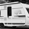 Adesivo camper CAMPEGGIO FELICI SOTTO STELLE caravan roulotte accessori cod.1837