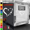 Adesivi camper CUORE TENDA CAMPEGGIO NATURA caravan roulotte accessori cod.1836