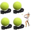 yotutun 4 Pezzi Palline da Tennis con Corda, Tennis Trainer Elastici per Tennis Palla Pallina Rimbalzante per Bambin Adulti Principianti Allenamento da Solista