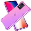 SEAHAI Cover per Motorola Moto E13 Cover, Ultra Sottile Custodia in TPU a Gradiente Colori, Trasparente Silicone Morbido Case Antiurto Cover, Rosa/Viola