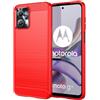 SEAHAI Cover per Motorola Moto G13 / Moto G23, Ultra Sottile Custodia Silicone Gomma Gel Morbido + TPU Bumper Case Antiurto Antiscivolo Anti-Caduta Cover - Rosso