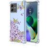 SEAHAI Cover per Motorola Moto G54 5G, Custodia Protettiva Ultra Sottile ed Elegante in Silicone TPU Trasparente, Bello Fiori Colorful Cover Antiurto Case - Fiori di ciliegio