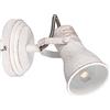 Trio Leuchten Trio, Faretto, Steam 1xE14, max.10,0 W Finitura: Metallo, Bianco anticato L:10,0cm, L:14,0cm, A:19,0cm Montaggio sia a parete che a s,IP20,Senza illuminante,FLEXConnect