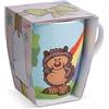 NICI Riccio Hetch Hogan 310 ml Blu con banderuola tè, caffè, Porcellana, Tazza con Manico per Bevande Fredde e Calde-Bellissima Idea Regalo, 49166