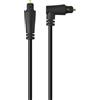 Meliconi Cavo AUDIO Ottico Digital Toslink, Plug 90° rotante, lunghezza 1,5 metri, Protezione della fibra ottica in plastica trasparente anti caduta