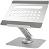 Ewent Supporto per Laptop da Scrivania in Lega di Alluminio, Supporto PC Docking Station 7 in 1 con cavo USB-C, Rialzo per Laptop Ergonomico Regolabile in Altezza con Rotazione 360°, Base Antiscivolo