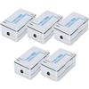DIGITUS Modulo di connessione LSA Cat 6-5 Pezzi - Schermato - Connettore a dislocamento di Isolamento Cat6 LSA - da AWG 22 a AWG 26 - per Cavi Ethernet, Cavi di Rete, Cavi di Installazione - Argento