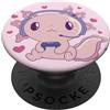 Axolotls Gamer Design Co. Cute Gaming Axolotl - Divertente giocatore di videogiochi per console PopSockets PopGrip Intercambiabile