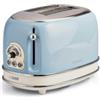 Ariete Toaster Vintage Celeste 0155/05 Tostapane Elettrico In Metallo 6 Livelli Doratura Espulsione Automatica 810W