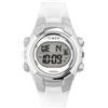 Timex Orologio sportivo unisex da 33 mm, cinturino in resina bianca, quadrante digitale, cassa argentata TW5M61500