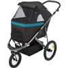 Trixie Passeggino per cani e gatti 60×112×120 cm, nero/ottanio