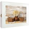 Cer-Plast Armadietto Portachiavi In Legno Con Pannello Portachiavi Organizer Per Chiavi Da Parete Stile Vintage