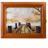Cer-Plast - Armadietto portachiavi in legno con pannello portachiavi, organizer per chiavi da parete, stile vintage