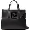 Armani Exchange Borsa a mano con doppi manici, tracolla removibile e logo centrale Nero Nero nero 00020