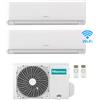 Hisense Climatizzatore condizionatore ENERGY ECOSENSE 9000+9000 dual split 9+9 esterna 2AMW35U4RGC R32 A++ Wifi 9+9 Alexa Google Home 2 KF25MR01G 2024!!!