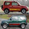 2 PZ ADESIVI STRIPES STRISCE SPORTELLI LATERALI FASCE BASSE PER SUZUKI JIMNY