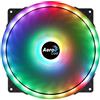 Aerocool Duo 20 ARGB LED PC Fan, 200 mm, 700 rpm, Curved Fan Blades for Maximum Cooling and Anti-Vibration Pads