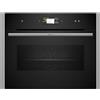 Neff C24FS31N0, N90, forno da incasso compatto con Full Steam, 60 x 45 cm, in acciaio inox, display Full Touch TFT a colori e grafico, Home Connect, Soft Opening e Soft Close