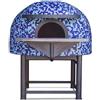 Ristoattrezzature Modello: 1173548036005,Forno a legna Salernitano con mosaico Ø 120 cm blu 6 pizze