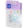Bamed Baby Italia Srl MAM Perfect Start Succhietto in Silicone 0-2 Mesi Colore Azzurro Succhietti