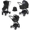 FOPPAPEDRETTI Trio Completo TicToc EBONY Seggiolino Auto I-Size + BORSA OMAGGIO!! TIC TOC