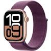 Apple Watch Series 10 Serie 10 GPS 42mm Cassa in Alluminio color Oro Rosa con Oro rosa Sport Loop