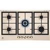 Electrolux Piano Cottura 5 Fuochi a Gas da Incasso (1 Bruciatore Wok) Larghezza 90 cm Griglie in Ghisa colore Sabbia - KGS9536RS