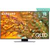 Samsung Q80D TV QLED 4K 50" QE50Q80DATXZT Smart TV Wi-Fi Eclipse Silver 2024, Processore NQ4 AI GEN2, 4K AI Upscaling, Simple Chamfer Design, Dolby Atmos