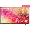 Samsung TV Crystal UHD 4K 75" UE75DU7170UXZT Smart TV Wi-Fi Black 2024, Processore Crystal 4K, 4K Upscaling, Slim Look Design, OTS Lite