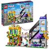 LEGO Friends Negozio di Design e Fioraio del Centro, Giochi per Bambini, Bambine, Ragazzi e Ragazze da 12 Anni, Edificio Modulare da Personalizzare e Decorare con 9 Personaggi 2023 41732