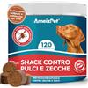 AmeizPet Pastiglie Per Cani Antipulci E Zecche, Antipulci, Compresse Masticabili Contro Le Pulci, Cuccioli E Cani Adulti, Enzimi Digestivi, 120 Dolcetti, 270g (9.5 Oz)