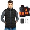 Kintiwe Gilet Riscaldato Uomo Donna con Batteria 3 Livelli di Impostazioni di Calore Lavabile Giacca Riscaldata Elettrico per All'aperto Lavoro, Pesca, Caccia e Campeggio