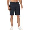 Huayuzh Pantaloni corti da uomo estivi cargo chino cotone elasticizzato per il tempo libero elastico in vita con tasche, Blu mare, M