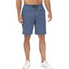 Huayuzh Pantaloni corti da uomo estivi cargo chino cotone elasticizzato per il tempo libero elastico in vita con tasche, grigio/blu, L