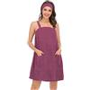 Jamron Donna Regolabile Abito Asciugamano da Bagno con Fascia per Capelli per Doccia Sauna Spa & Coperture da Spiaggia Fucsia L