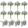 PATIKIL Mini Bacchette Artificiali di Bacche Pip, 144Pz Staminali di Fiori Frutta per Artigianato, Ghirlande, Decorazioni Floreali per Matrimoni, Tono Argento