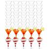 Perla Italia Perla, 96 Bicchieri da Martini in Plastica, Bicchiere Martini Trasparente, Calice Martini 210 ml Riutilizzabile, Bicchieri per Dessert per Compleanni, Matrimoni, Buffet